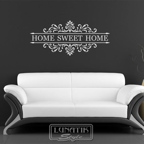 Wandtattoo shabby home - shabby,