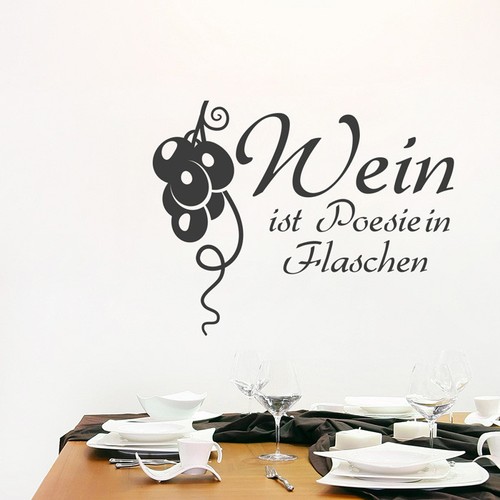 Wandtattoo spruch wein - spruch, "wein