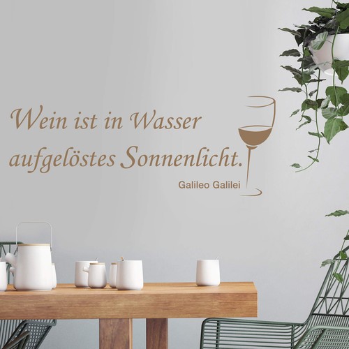 Wandtattoo wein ist - in, wasser