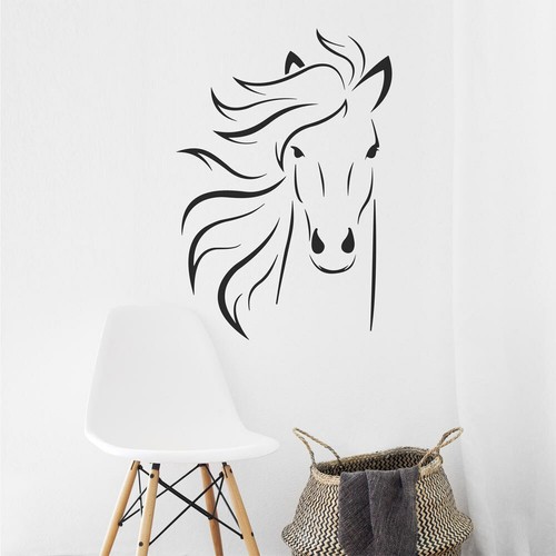 Wandtattoo wandaufkleber pferd - wandtattoo,