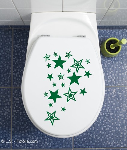 Neu sterne deckel aufkleber - wc,