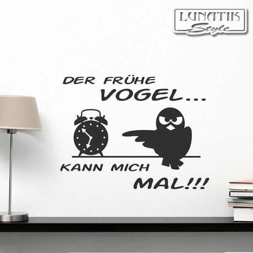 Wandtattoo spruch der frühe - wandtattoo,